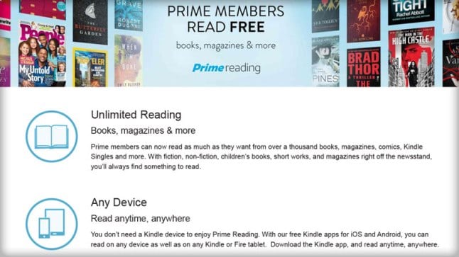 Prime members access free eBooks, audiobooks, magazines, and more